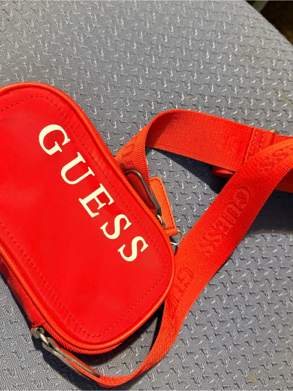 GUESS Red Logo Belt Bag with Matching Strap
